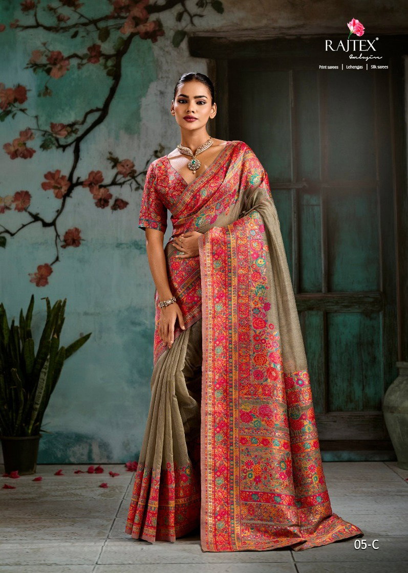 Rajtex Pure Kashmiri Vol 5 Pashmina Handloom Weaving Saree Collection