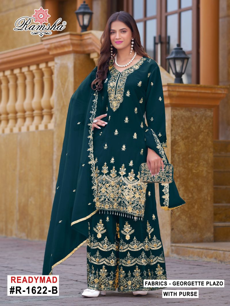 Ramsha R 1622 A To D Georgette Embroidered Salwar Kameez Collection