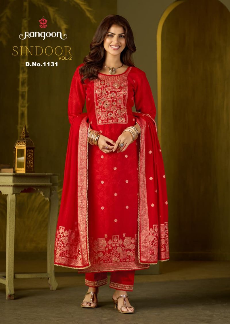 Rangoon Sindoor Vol 2 Readymade Dola Russian Khatli Work Salwar Kameez — Wholesale Salwar Suits, Kessi wholesale from Surat — view 4
