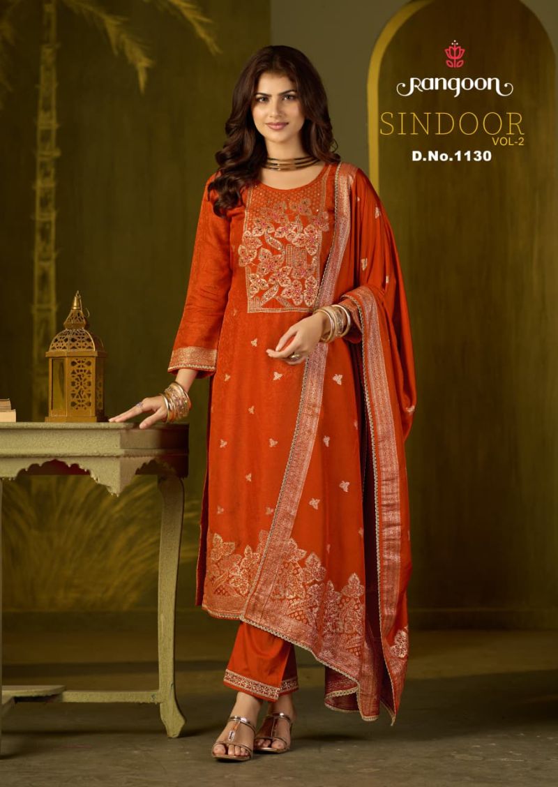 Rangoon Sindoor Vol 2 Readymade Dola Russian Khatli Work Salwar Kameez — Wholesale Salwar Suits, Kessi wholesale from Surat — view 3