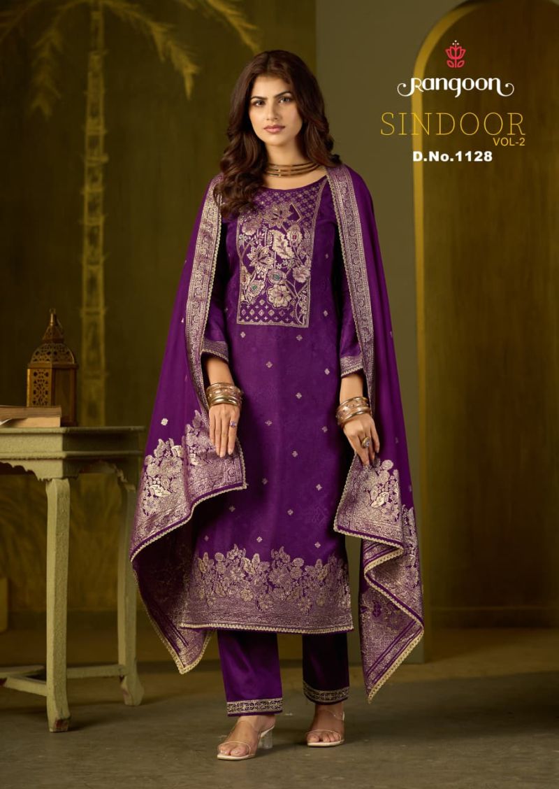 Rangoon Sindoor Vol 2 Readymade Dola Russian Khatli Work Salwar Kameez — Wholesale Salwar Suits, Kessi wholesale from Surat — view 2