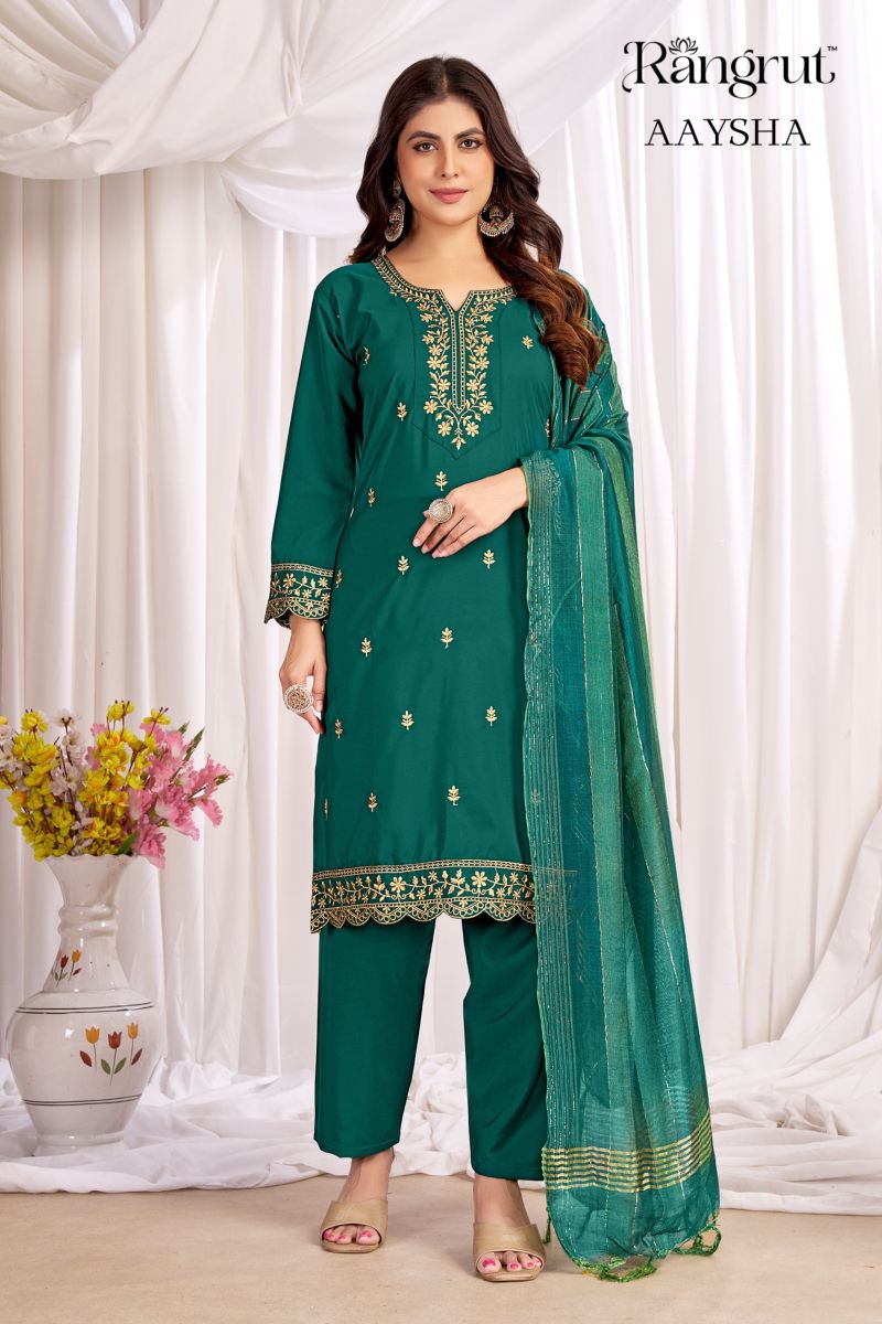 Rangrut Aaysha Malai Crep Sequence Embroidered Salwar Kameez Collection — Wholesale Salwar Suits, Banwery wholesale from Surat — view 4