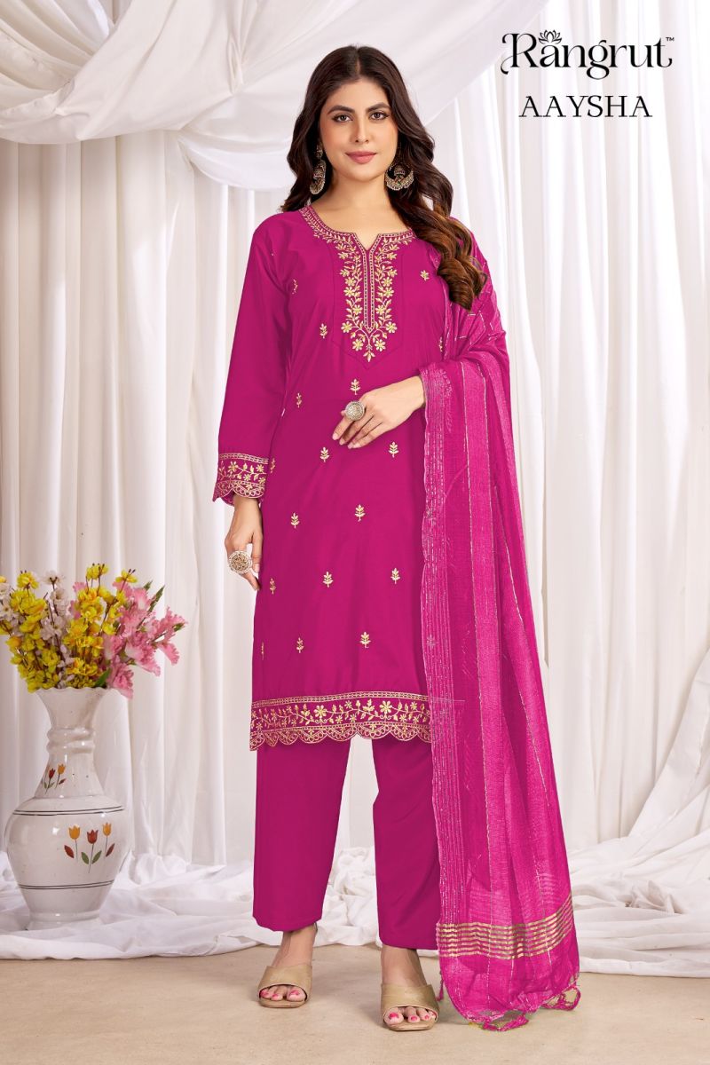 Rangrut Aaysha Malai Crep Sequence Embroidered Salwar Kameez Collection — Wholesale Salwar Suits, Banwery wholesale from Surat — view 7