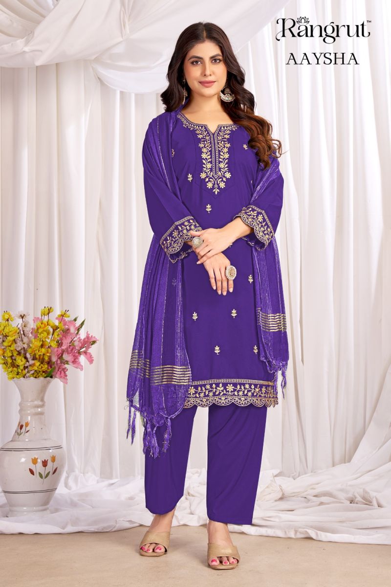 Rangrut Aaysha Malai Crep Sequence Embroidered Salwar Kameez Collection — Wholesale Salwar Suits, Banwery wholesale from Surat — view 2