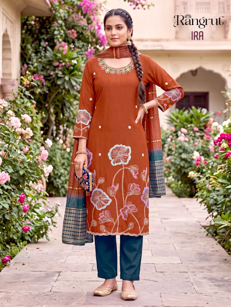 Rangrut Ira Roman Silk Sequence Embroidered Salwar Kameez Collection