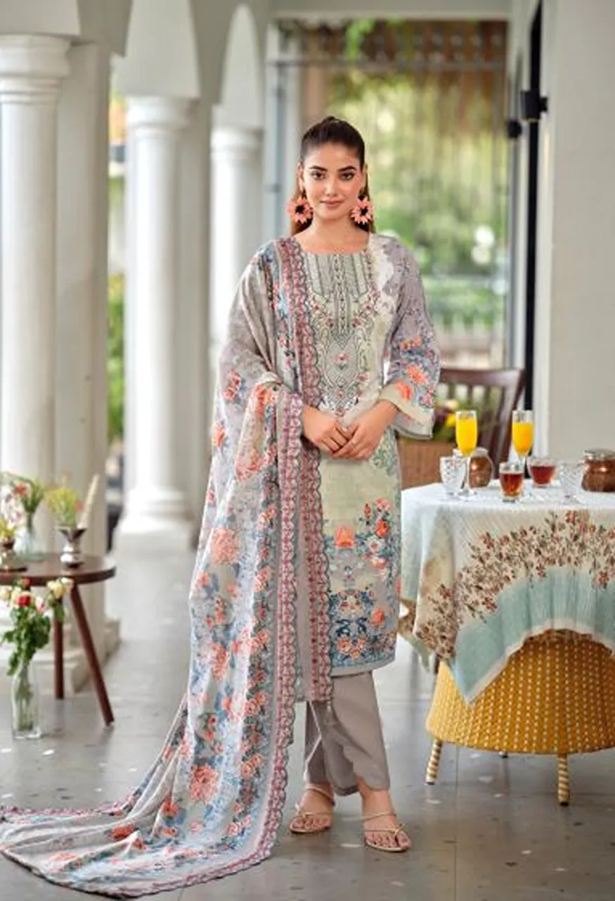 Riaz Arts Bin Saeed Premium Cotton Lawn Embroidered Dress Material Catalog