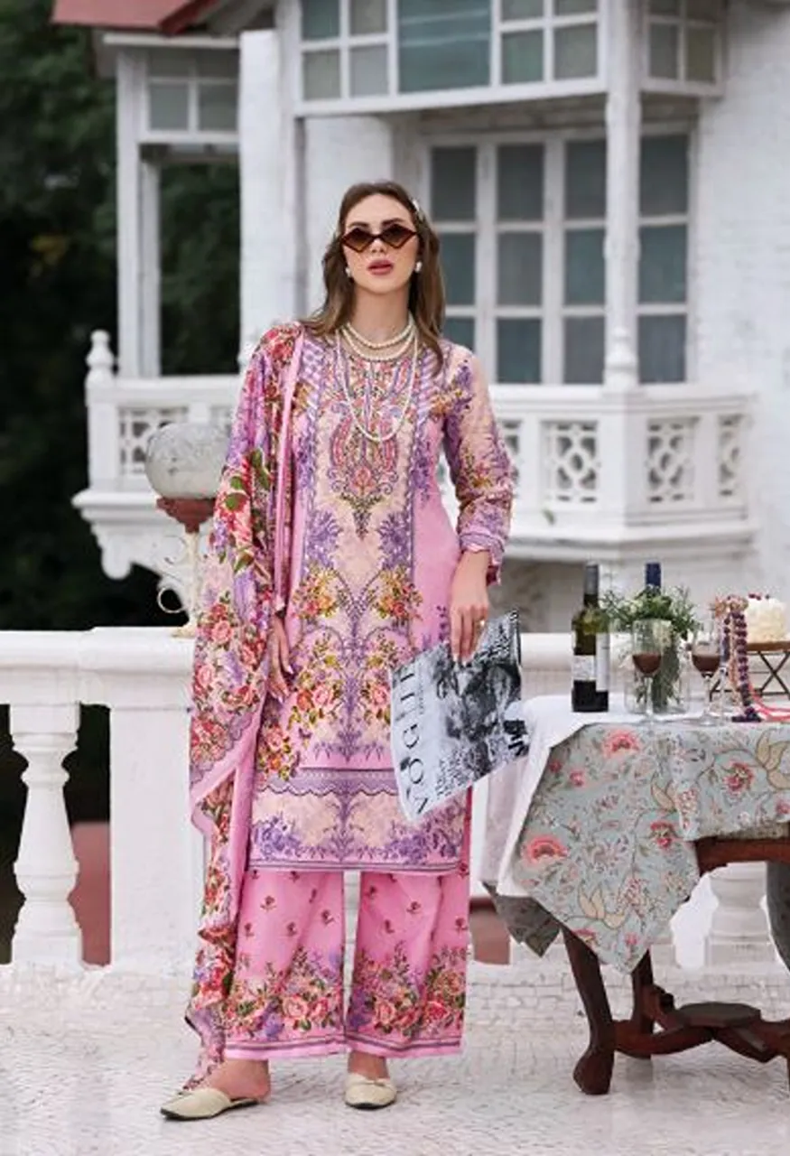 Romani Mahira Vol 11 Cotton Self Embroidered Dress Material — Wholesale Pakistani Suits, Romani wholesale from Surat — Photo 9