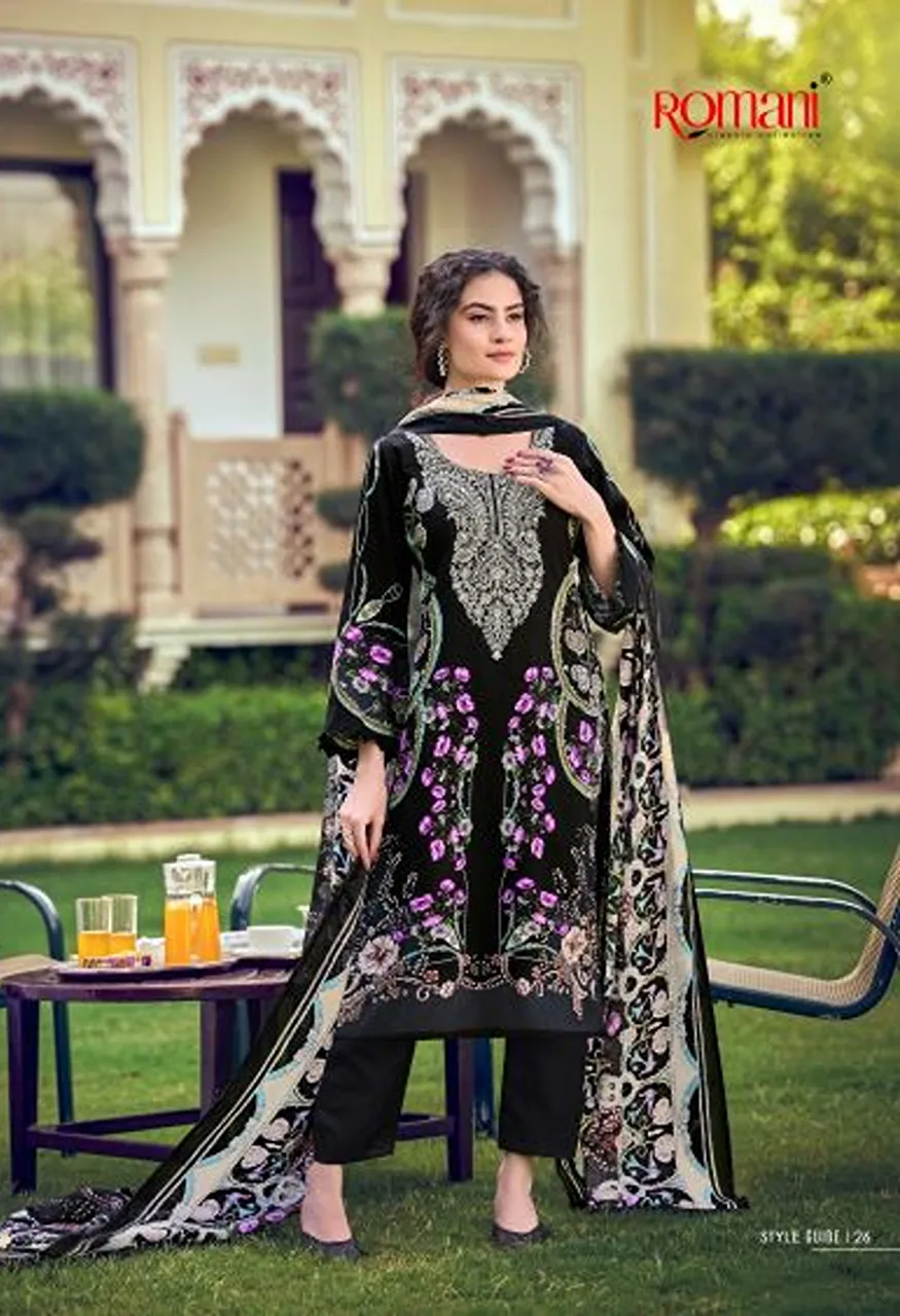 Romani Needle Wonder Vol 16 Cotton Embroidered Dress Material Catalog — Wholesale Salwar Suits, Romani wholesale from Surat — view 2