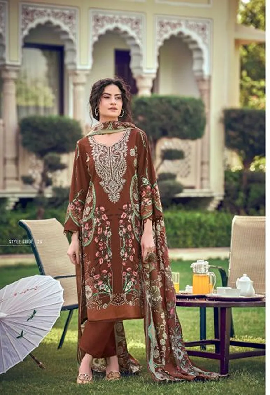 Romani Needle Wonder Vol 16 Cotton Embroidered Dress Material Catalog — Wholesale Salwar Suits, Romani wholesale from Surat — view 3