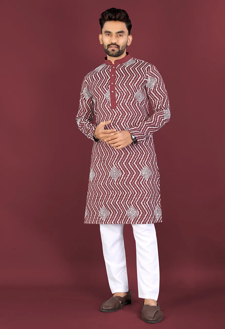 Men's Premium Soft Silk Embroidered Kurta Pajama Set Saiyaara — Men's Wear, Vardan Ethnic wholesale from Surat — Photo 10