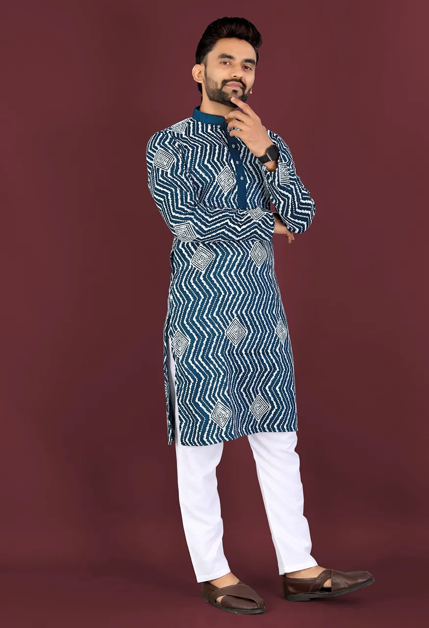 Men's Premium Soft Silk Embroidered Kurta Pajama Set Saiyaara — Men's Wear, Vardan Ethnic wholesale from Surat — Photo 16