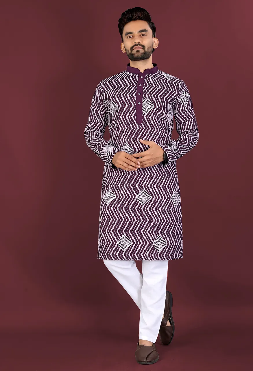 Men's Premium Soft Silk Embroidered Kurta Pajama Set Saiyaara — Men's Wear, Vardan Ethnic wholesale from Surat — Photo 18
