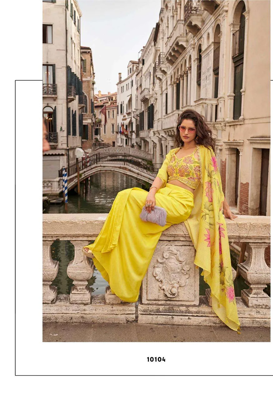 Sayuri Designer Melodi 5 PCS Premium Chinon Silk Viscose Jacquard Silk Festive Wear — Wholesale Dress Material, Vardan Ethnic wholesale from Surat — Photo 2
