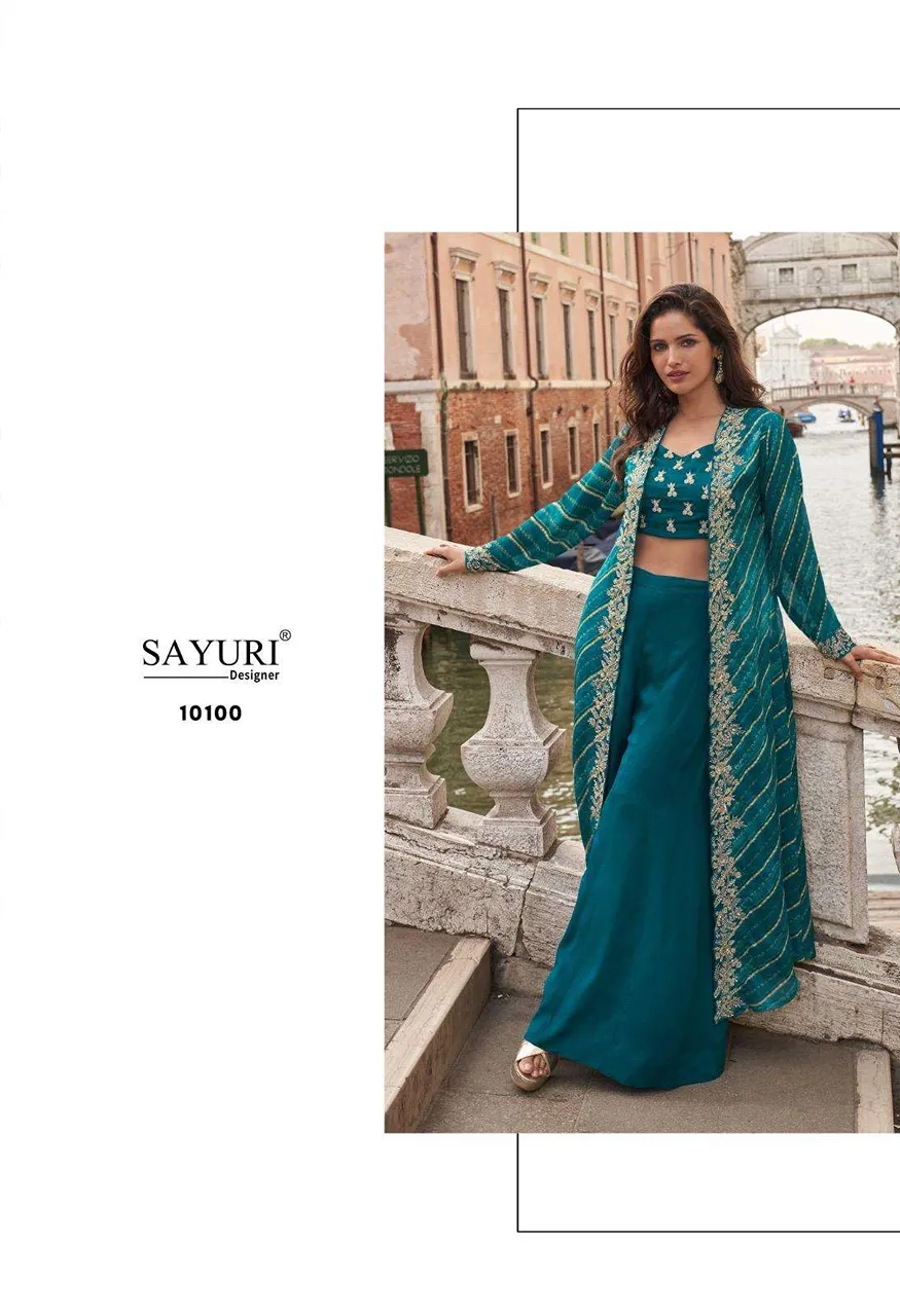 Sayuri Designer Melodi 5 PCS Premium Chinon Silk Viscose Jacquard Silk Festive Wear — Wholesale Dress Material, Vardan Ethnic wholesale from Surat — Photo 11