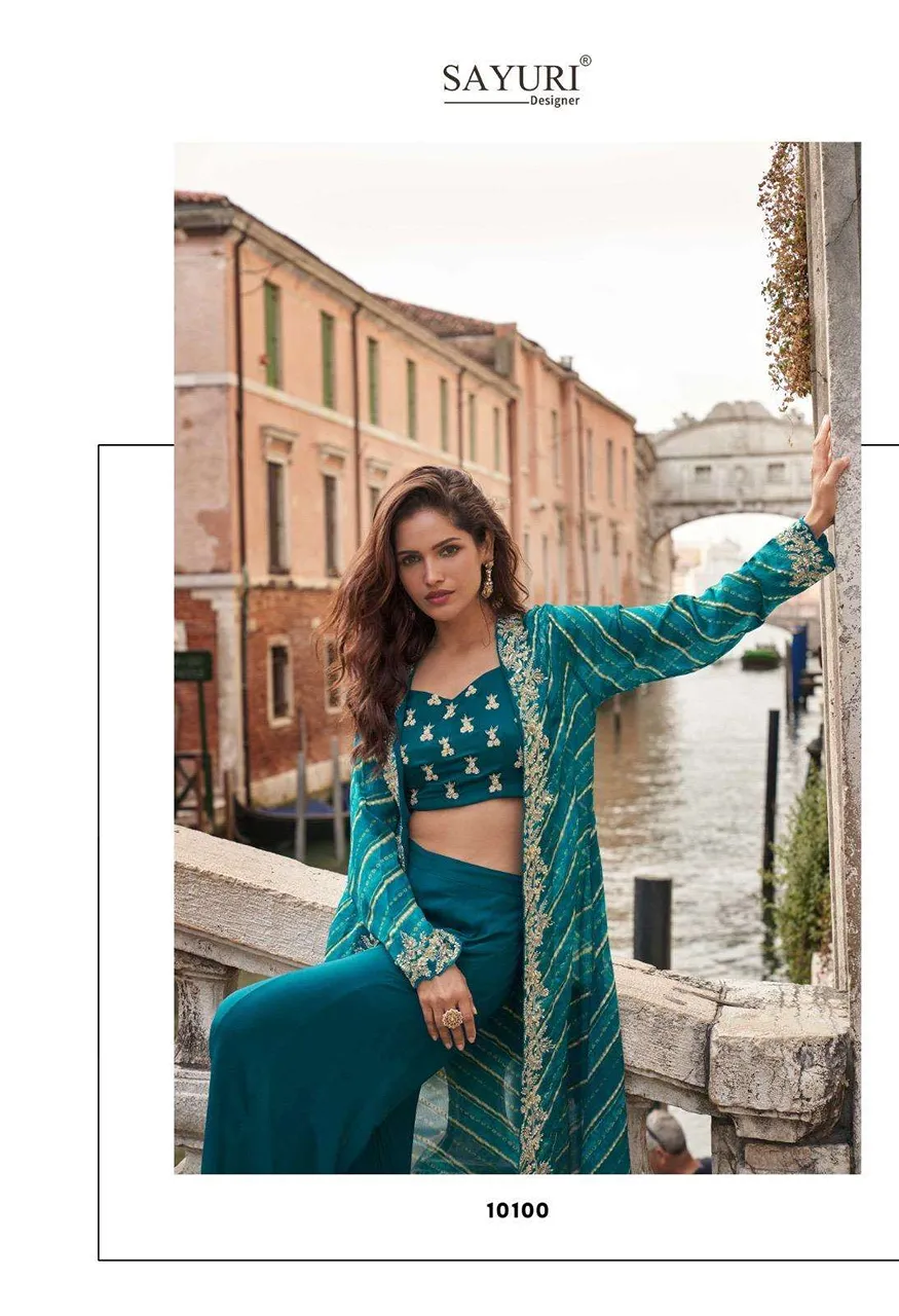 Sayuri Designer Melodi 5 PCS Premium Chinon Silk Viscose Jacquard Silk Festive Wear — Wholesale Dress Material, Vardan Ethnic wholesale from Surat — Photo 13