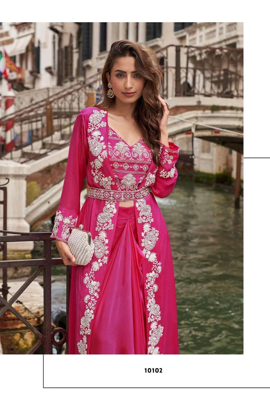 Sayuri Designer Melodi 5 PCS Premium Chinon Silk Viscose Jacquard Silk Festive Wear — Wholesale Dress Material, Vardan Ethnic wholesale from Surat — Photo 8