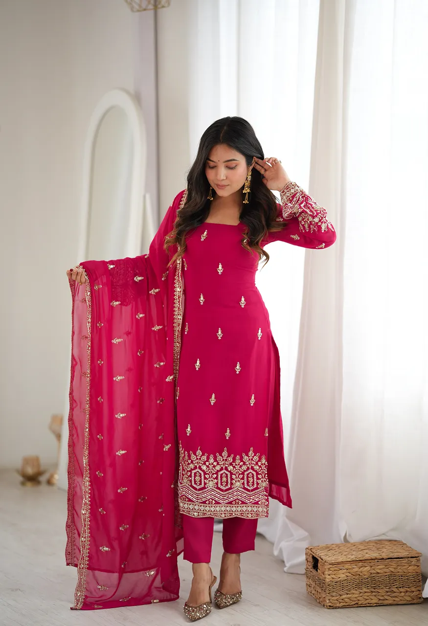 SP-86 Heavy Faux Georgette Designer Suit