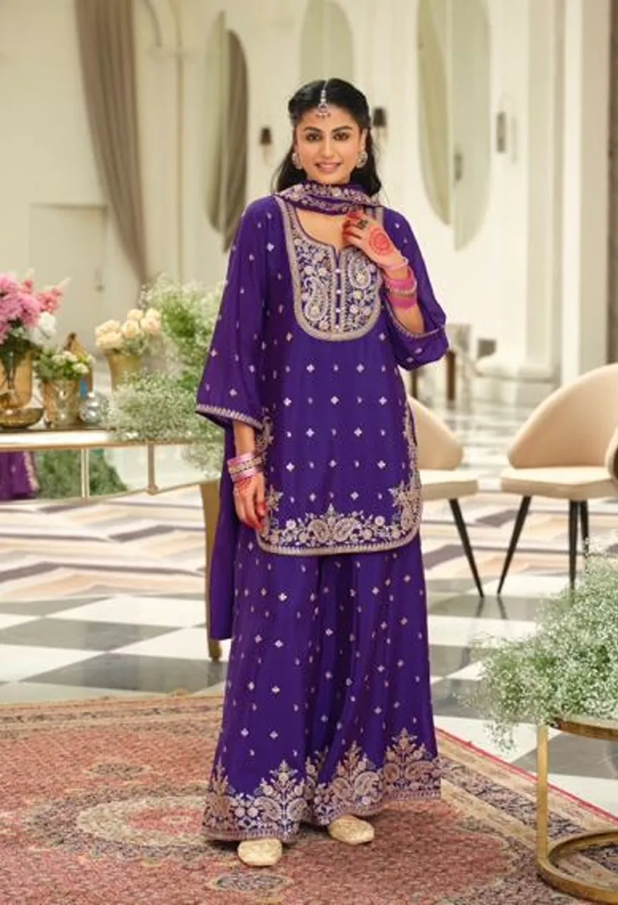 Saaj 2100 Series Chinon Embroidered Designer Salwar Kameez Catalog