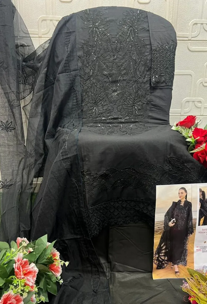 Saniya Rang Rasiya Vol 4 Cotton Chikankari Embroidered Salwar Kameez Collection — Wholesale Salwar Suits, Saniya wholesale from Surat — view 7