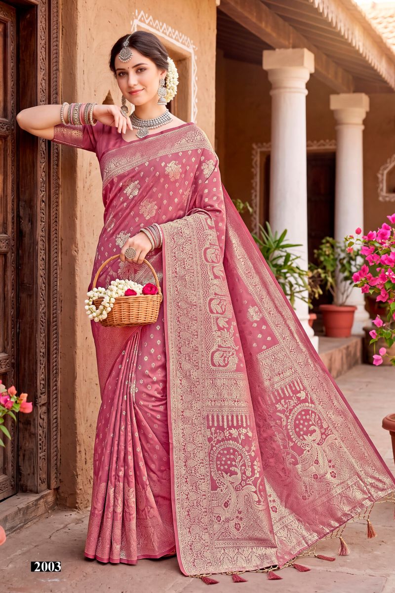 Saroj Geeta Silk Vol 2 Wholesale Silk Zari Weaving Saree Catalog — Festival Sarees, Saroj Saree wholesale from Surat — view 2