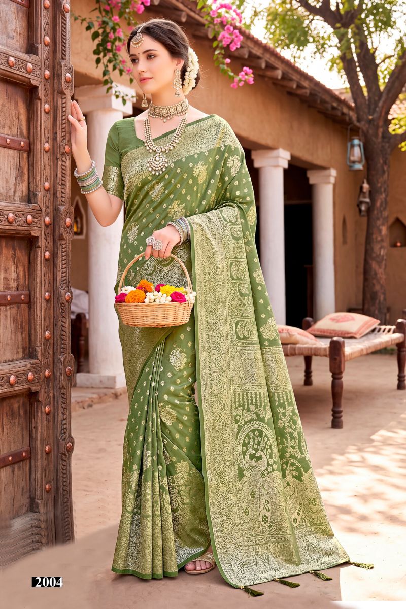 Saroj Geeta Silk Vol 2 Wholesale Silk Zari Weaving Saree Catalog