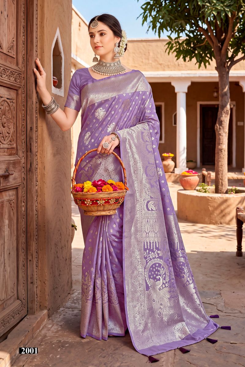 Saroj Geeta Silk Vol 2 Wholesale Silk Zari Weaving Saree Catalog — Festival Sarees, Saroj Saree wholesale from Surat — view 5