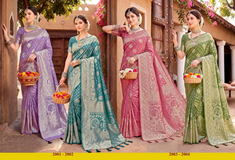 Saroj Geeta Silk Vol 2 Wholesale Silk Zari Weaving Saree Catalog — Festival Sarees, Saroj Saree wholesale from Surat — view 4