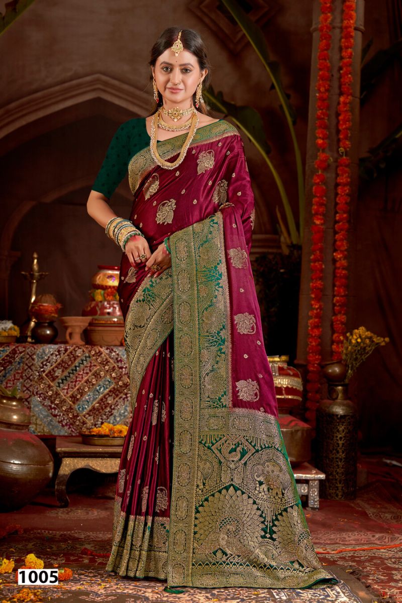 Saroj Kalasangam Satin Saroski Vol 1 Satin Silk Saree Collection