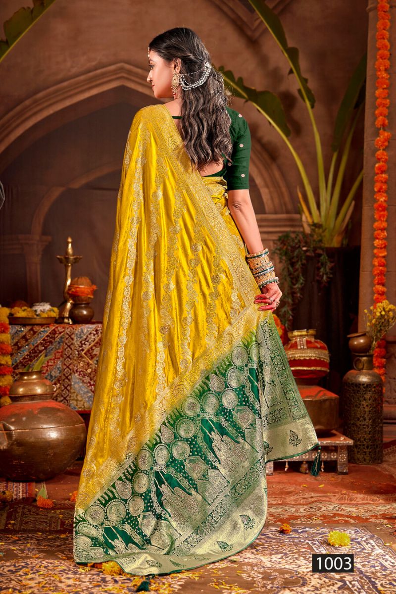 Saroj Ladli Bitya Satin Saroski Vol 1 Satin Silk Saree Catalog — Festival Sarees, Saroj Saree wholesale from Surat — view 2
