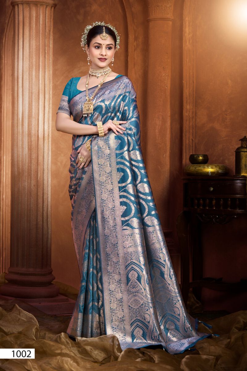 Saroj Matka Silk Vol 1 Silk Party Wear Saree Collection — Wholesale Sarees, Saroj Saree wholesale from Surat — Photo 3