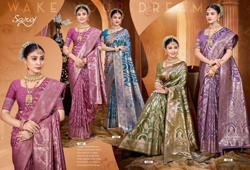 Saroj Matka Silk Vol 1 Silk Party Wear Saree Collection — Wholesale Sarees, Saroj Saree wholesale from Surat — Photo 2