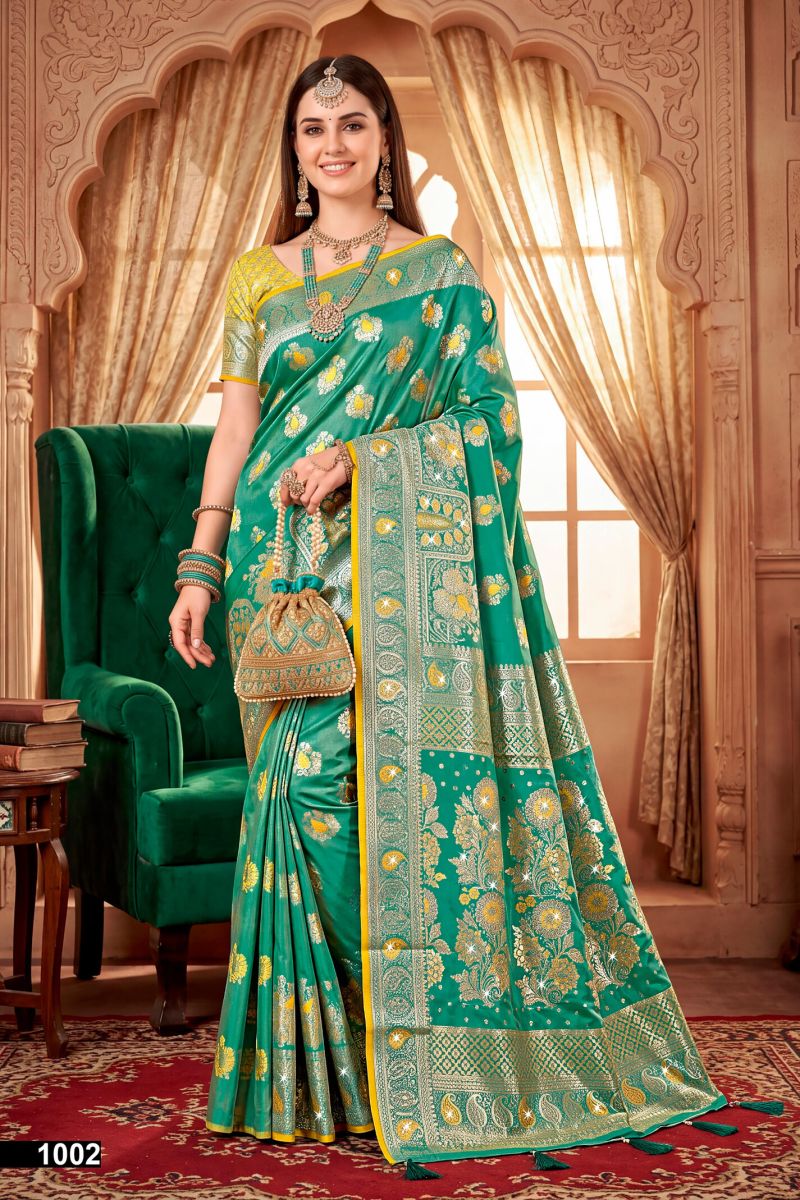 Saroj Umang Satin Saroski Vol 1 Wholesale Satin Silk Saree Collection — Festival Sarees, Saroj Saree wholesale from Surat — Photo 2