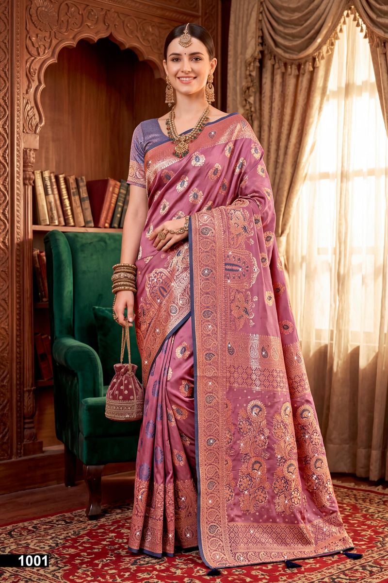 Saroj Umang Satin Saroski Vol 1 Wholesale Satin Silk Saree Collection — Festival Sarees, Saroj Saree wholesale from Surat — Photo 4