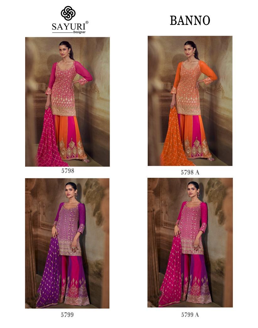 Sayuri Designer Banno Premium Real Georgette Salwar Suit Collection — Wholesale Salwar Suits, Sayuri Designer wholesale from Surat — view 6