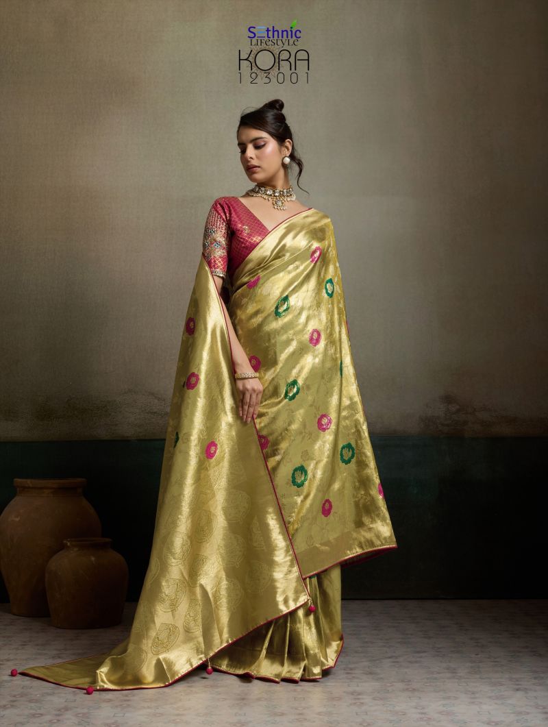 Sethnic Valeria Royale Self Stripe Embroidered Designer Saree Collection — Wholesale Sarees, Sethnic wholesale from Surat — Photo 6