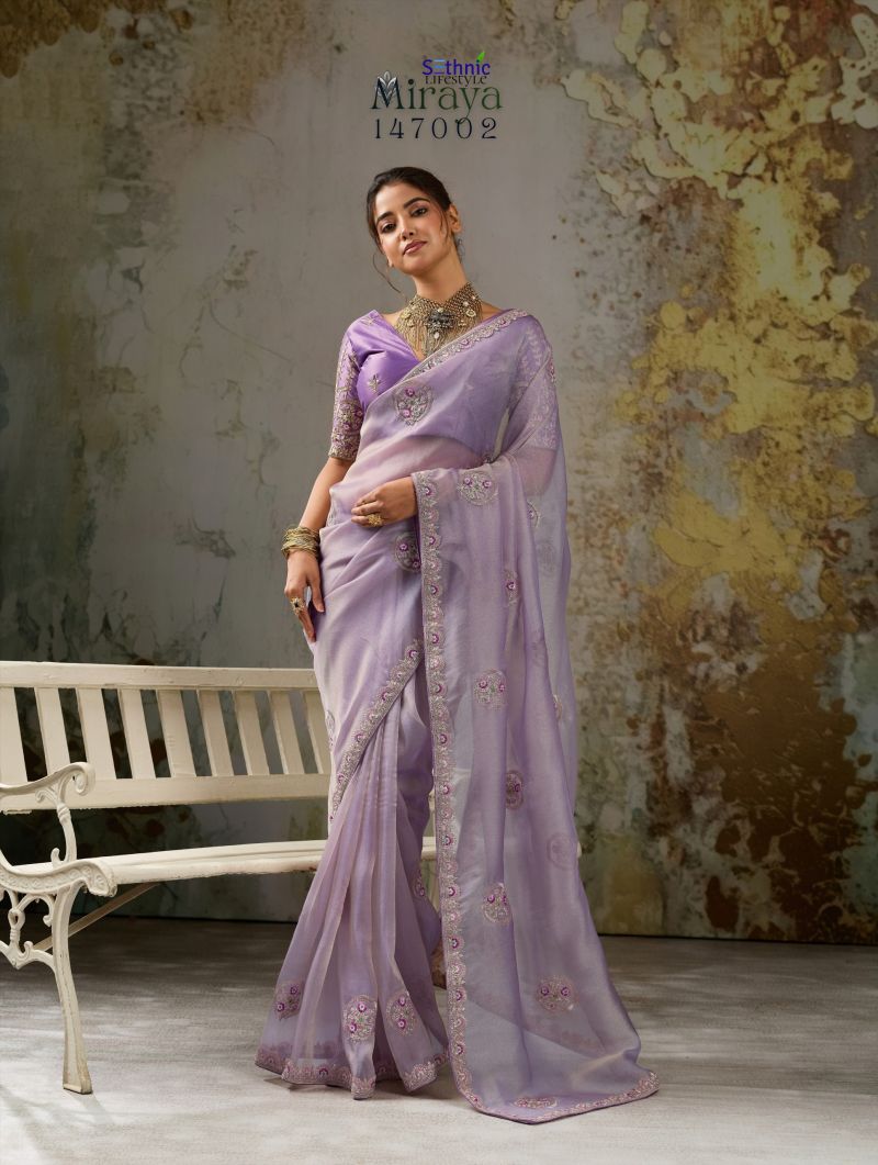 Sethnic Miraya Metallic Tissue Pita Zari And Thread Work Saree Collection — Festive Designer Catalog, Sethnic wholesale from Surat — Photo 5