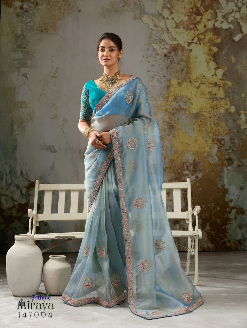 Sethnic Miraya Metallic Tissue Pita Zari And Thread Work Saree Collection — Festive Designer Catalog, Sethnic wholesale from Surat — Photo 3