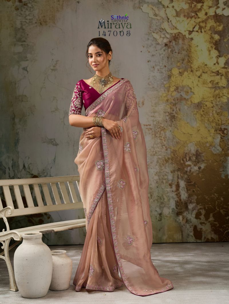 Sethnic Miraya Metallic Tissue Pita Zari And Thread Work Saree Collection — Festive Designer Catalog, Sethnic wholesale from Surat — Photo 2