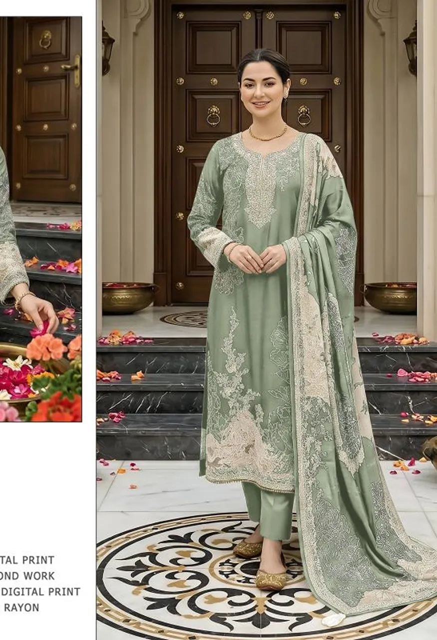 Shree Kt 338 J To N Viscose Muslin Handworked Salwar Kameez Catalog