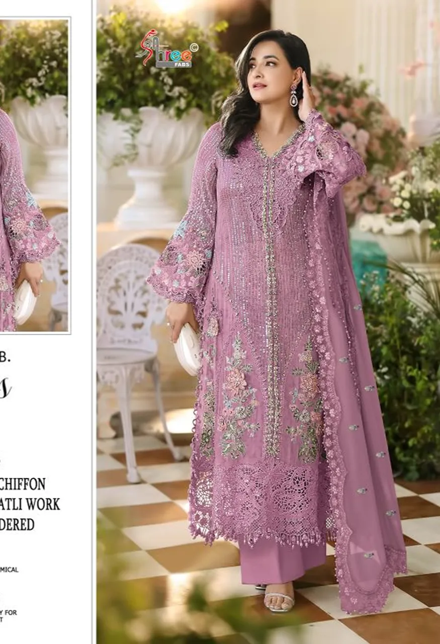 Shree Sf 5650 Pakistani Chiffon With Embroidery Work Salwar Kameez Catalog