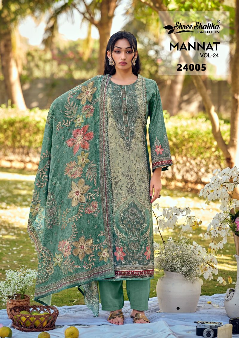Shree Shalika Mannat Vol 24 Lawn Cotton Digital Print Dress Material Salwar Suit — Wholesale Salwar Suits, Shree Shalika wholesale from Surat — Photo 2