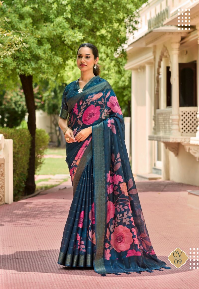 Shreyans Chinta Valley Wholesale Soft Cotton Silk Printed Saree Collection — Festival Sarees, Vardan Ethnic wholesale from Surat — view 3