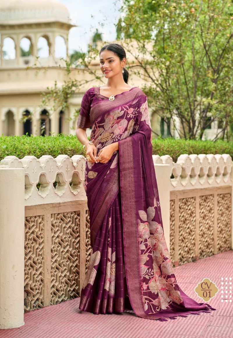 Shreyans Chinta Valley Wholesale Soft Cotton Silk Printed Saree Collection — Festival Sarees, Vardan Ethnic wholesale from Surat — view 9