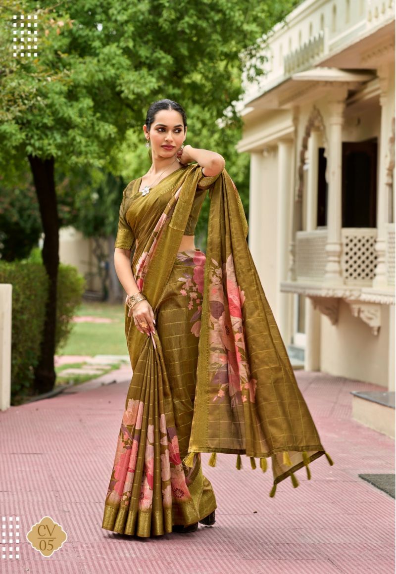 Shreyans Chinta Valley Wholesale Soft Cotton Silk Printed Saree Collection — Festival Sarees, Vardan Ethnic wholesale from Surat — view 7