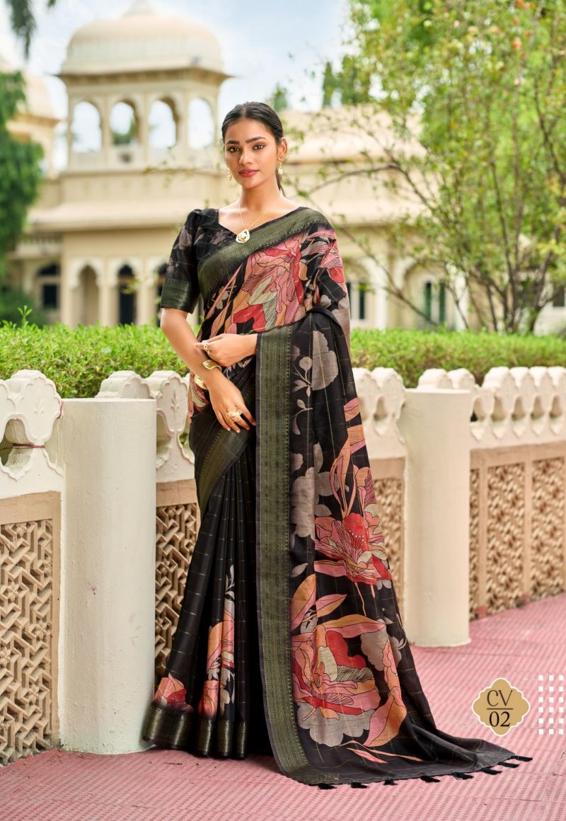 Shreyans Chinta Valley Wholesale Soft Cotton Silk Printed Saree Collection — Festival Sarees, Vardan Ethnic wholesale from Surat — view 6