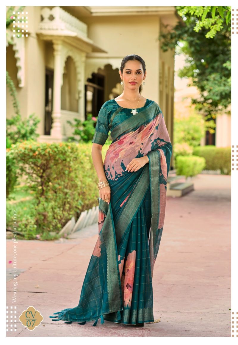 Shreyans Chinta Valley Wholesale Soft Cotton Silk Printed Saree Collection — Festival Sarees, Vardan Ethnic wholesale from Surat — view 5
