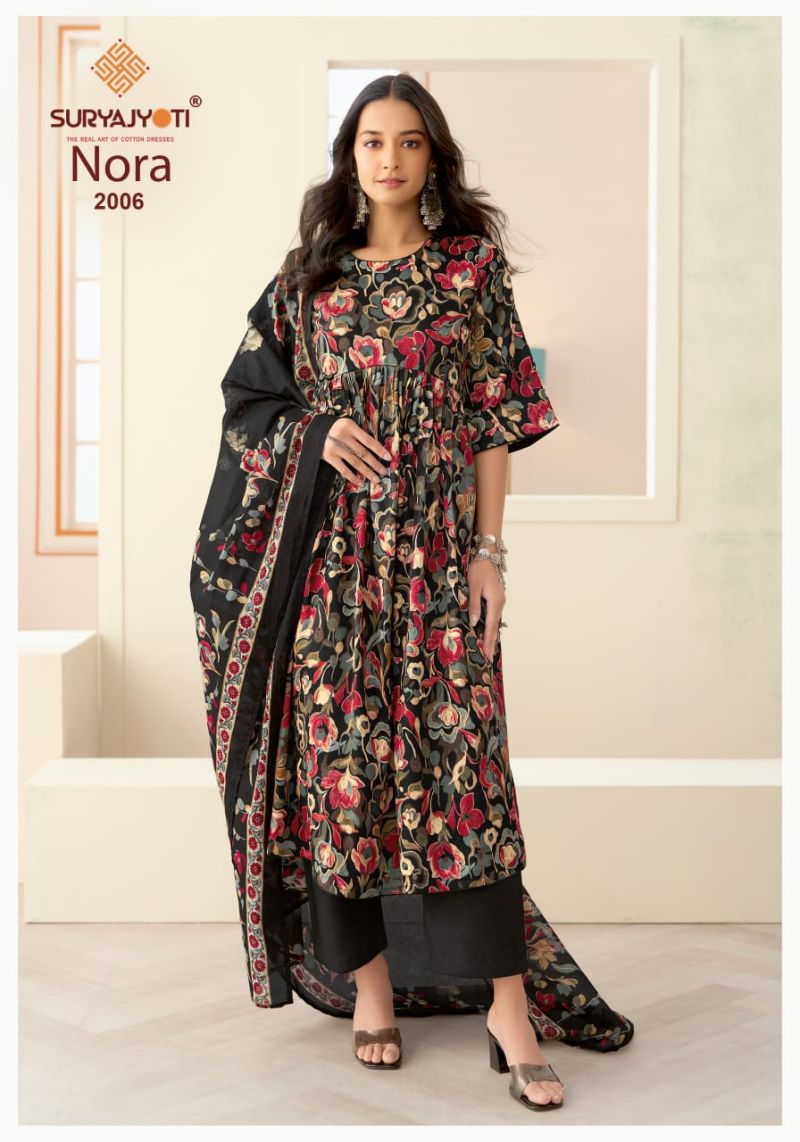 Suryajyoti Nora Vol 2 Jam Satin Printed Dress Material Catalog — Wholesale Dress Material, Suryajyoti wholesale from Surat — view 2