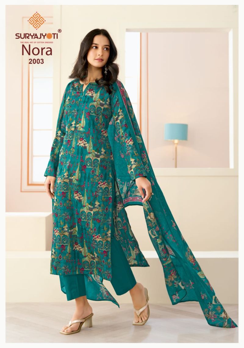 Suryajyoti Nora Vol 2 Jam Satin Printed Dress Material Catalog — Wholesale Dress Material, Suryajyoti wholesale from Surat — view 7