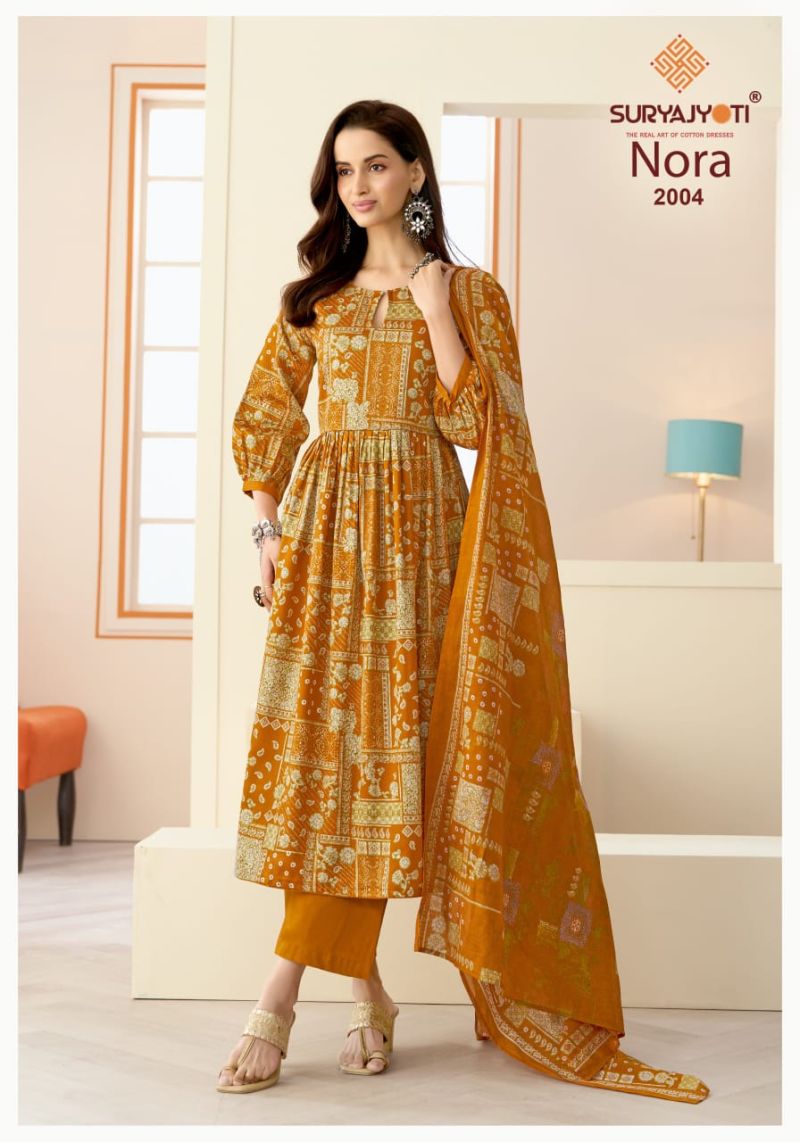 Suryajyoti Nora Vol 2 Jam Satin Printed Dress Material Catalog — Wholesale Dress Material, Suryajyoti wholesale from Surat — view 6