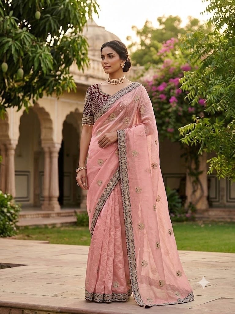 Sw Maansi Vol 1 Fandy Satin Embroidered Designer Saree Collection — Wholesale Sarees, Vardan Ethnic wholesale from Surat — Photo 2
